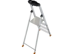 Krause Stehleiter Solido 4 Stufen 145 cm x 46 cm x 88 cm