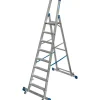 Krause Stehleiter Stabilo mit Traversen Fahrbar 8 Stufen 250 cm x 98 cm x 160 cm