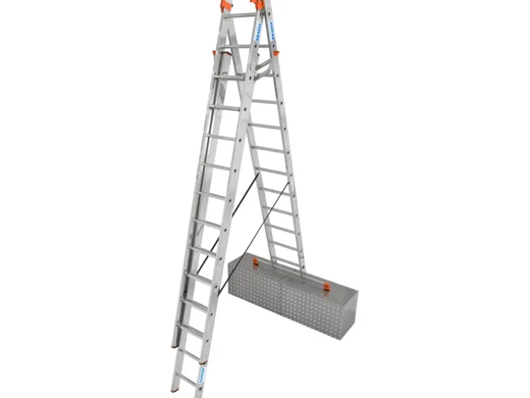 Krause Tribilo Sprossen-Vielzweck-Leiter 3 x 10 Sprossen Treppenfunktion