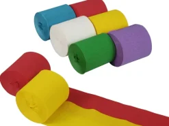 Krepp-Bänder 10 m x 5 cm farbig sortiert wasserfest