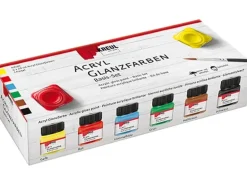 Kreul Acryl Farbe Glänzend Basis Set 6 x 20 ml