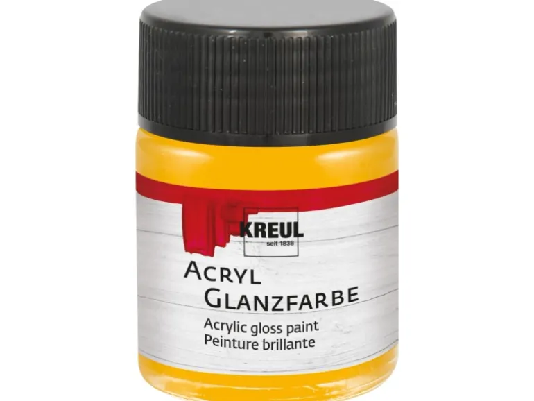 Kreul Acryl Farbe Glänzend Dunkelgelb 50 ml