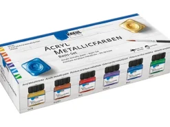 Kreul Acryl Farbe Metallic Basis Set 6 x 20 ml