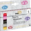 Kreul Textil Marker Glitter medium 5er Set