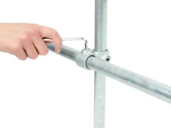 Kreuzstück Vorgesetzt 90° Silber verzinkt für Stahlrohr Ø 2,7 cm