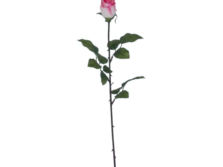 Kunstblume Rose mit Regentropfen-Look Rosa 60 cm