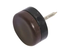 Kunststoffgleiter mit Stift Ø 22 mm 8 Stück Braun