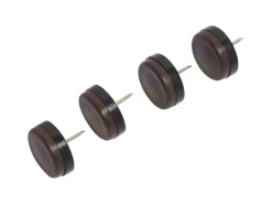 Kunststoffgleiter mit Stift Ø 30 mm 4 Stück Braun