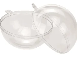 Kunststoff-Kugel teilbar 8 cm glasklar