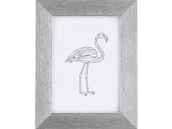 Kunststoffrahmen 13 cm x 18 cm Silber Metallic Look