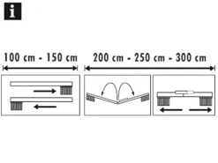 Lamellenvorhang-Set 127 mm Weiß gestreift 300 cm x 260 cm