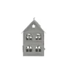 Laterne Haus Graubraun Metall 9 x 8 x 12 cm