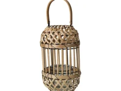 Laterne Pappelholz mit Griff Ø 18 cm x 31 cm Natur