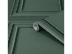 Laura Ashley Vliestapete Redbrook Wood Panel Fern Green Grün FSC®
