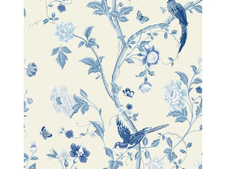 Laura Ashley Vliestapete Summer Palace Royal Blue 10,05 x 0,52 m