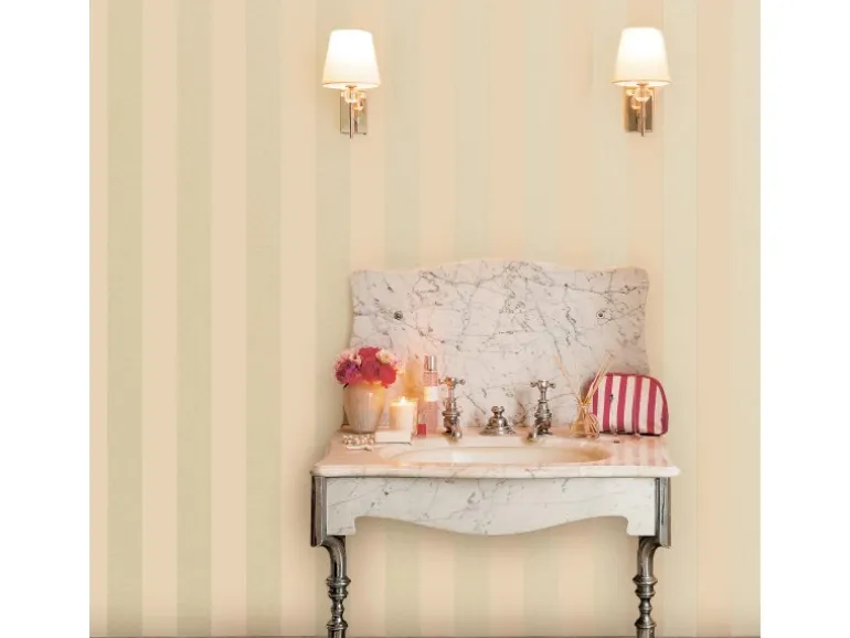 Laura Ashley Vliestapete Lille Pearlescent Stripe Linen 10,05 x 0,52 m