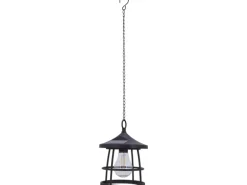 LED Solarpendelleuchte Melfi Schwarz Ø 15 cm x 20,5 cm