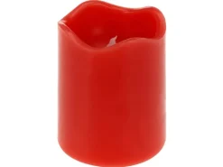 LED-Kerze Ø 7 cm x 9 cm Rot