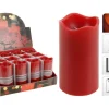 LED-Kerze mit integriertem Timer Flackernd Rot 13 x 7 x 7 cm