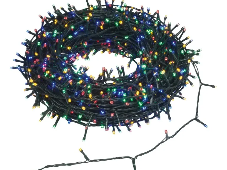 LED-Lichterkette 1.000 LEDs Bunt Grünes Kabel 8,492 m