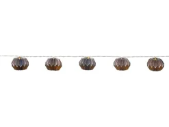LED-Lichterkette Papierblumen 10 LEDs Warmweiß Transparentes Kabel 1,55 m Silber
