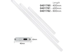 LED-Unterbauleuchte Wellensensor 320 lm 3000-6000 K CCT 80 cm Silber
