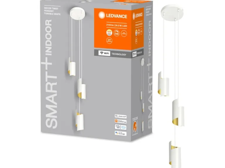 Ledvance Smart+ WiFi Pendelleuchte Decor Twist Weiß 150 cm