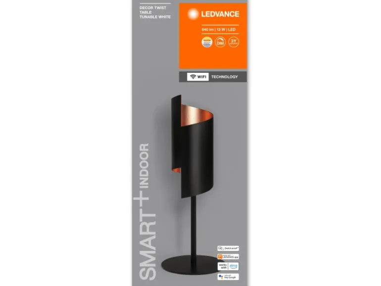 Ledvance Smart+ WiFi Tischlampe Decor Twist Tisch Schwarz 39,2 cm