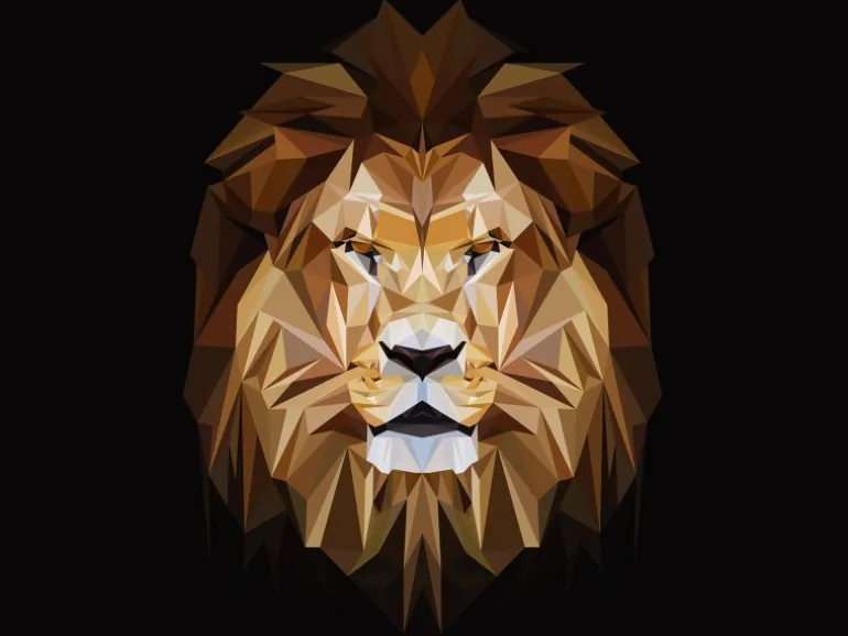 Leinwandbild Abstract Animal Head II 116 cm x 84 cm