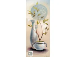 Leinwandbild Blaue Vasen III 27 cm x 77 cm