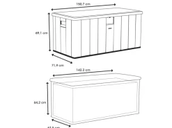 Lifetime Gartenbox 151 cm x 72 cm x 69 cm Sand