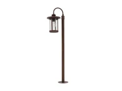 Lindby Außenleuchte Laterne Zayn 10036409 Retro Vintage Antik in Braun aus Aluminium 1-flammig E27