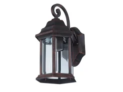 Lindby Laterne Daaje 10012817 Vintage Industriell in Braun aus Aluminium 1-flammig E27