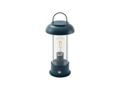 Lindby Laterne Yvette 10019858 Dimmbar Spritzwassergeschützt Modern in Blau aus Metall 1-flammig E27