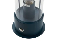 Lindby Laterne Yvette 10019858 Dimmbar Spritzwassergeschützt Modern in Blau aus Metall 1-flammig E27
