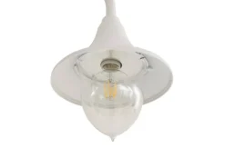 Lindby Mastleuchte Außen Laterne Madea 10034012 Spritzwassergeschützt Modern in Weiß aus Aluminium 2-flammig E27