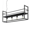 Lindby Pendelleuchte Grisela 9626896 Modern in Schwarz aus Metall 4-flammig E27 Wohnzimmerleuchte