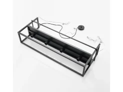 Lindby Pendelleuchte Grisela 9626896 Modern in Schwarz aus Metall 4-flammig E27 Wohnzimmerleuchte