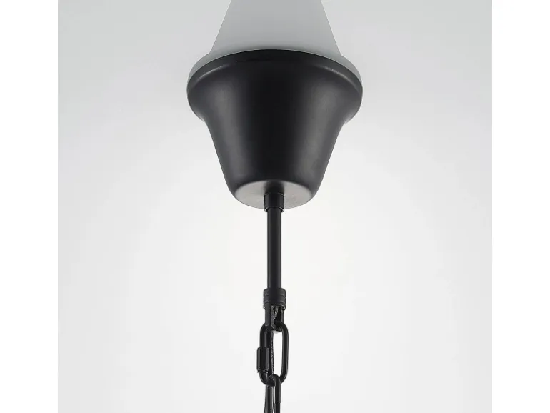 Lindby Pendelleuchte Laterne Rozalie 9624814 Retro Vintage Antik in Schwarz aus Metall 1-flammig E27 Flurleuchte