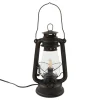 Lindby Tischlampe Laterne Raisa 9624812 Retro Vintage Antik in Braun aus Metall 1-flammig E14 Wohnzimmerleuchte
