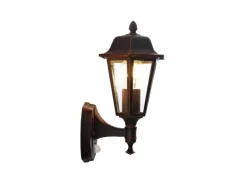 Lindby Wandleuchte Außen Laterne Noor 9630091 mit Bewegungsmelder Spritzwassergeschützt in Schwarz aus Aluminium 1-flammig E27