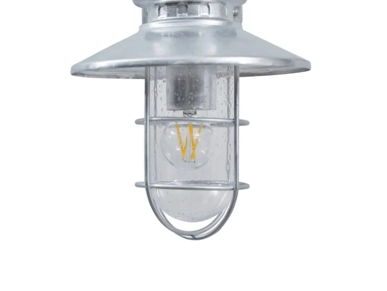 Lindby Wandleuchte Außen Laterne Naleta 10025904 Spritzwassergeschützt Vintage Industriell in Alu aus Metall 1-flammig E27