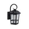 Lindby Wandleuchte Außen Laterne Eloane 10025926 Spritzwassergeschützt Modern in Schwarz aus Edelstahl 1-flammig E27