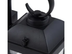 Lindby Wandleuchte Außen Laterne Eloane 10025926 Spritzwassergeschützt Modern in Schwarz aus Edelstahl 1-flammig E27