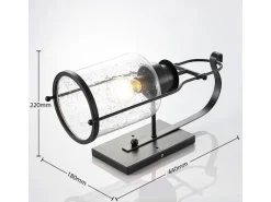 Lindby Wandleuchte Wandlampe Innen Laterne Rozalie 9624813 Retro Vintage Antik in Schwarz aus Metall 1-flammig E27 Flurleuchte