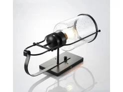 Lindby Wandleuchte Wandlampe Innen Laterne Rozalie 9624813 Retro Vintage Antik in Schwarz aus Metall 1-flammig E27 Flurleuchte