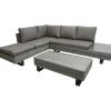 Lounge-Eckgruppe Cadiz 3-teilig Grau