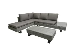 Lounge-Eckgruppe Cadiz 3-teilig Grau