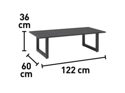 Lounge-Gruppe Springtown 4-teilig Aluminium Schwarz-Dunkelgrau