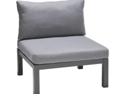 Lounge-Sessel Bonlee aus Aluminium Grau